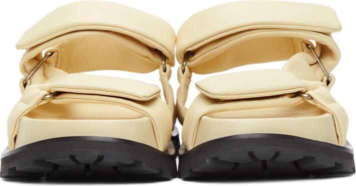 Jil Sander Off-White Leather Chunky Sole Sandals - Picture 3