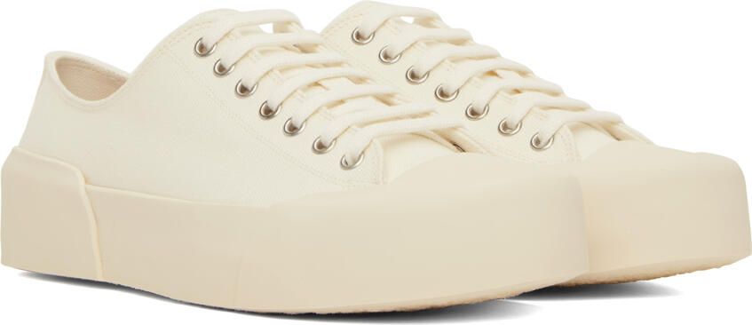 Jil Sander Off-White Platform Sneakers - Picture 2