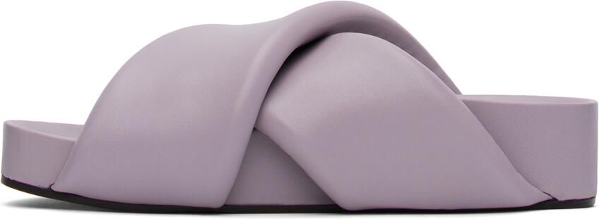 Jil Sander Purple Padded Slides - Picture 4