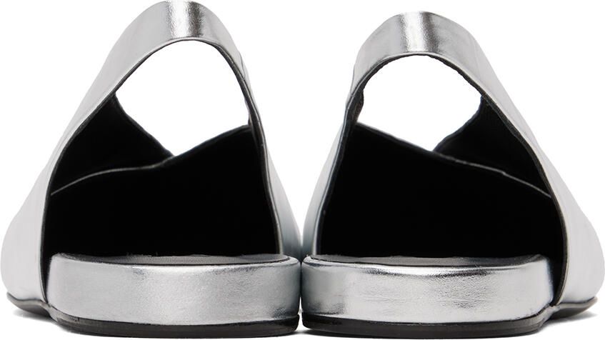 Jil Sander Silver Slingback Slippers