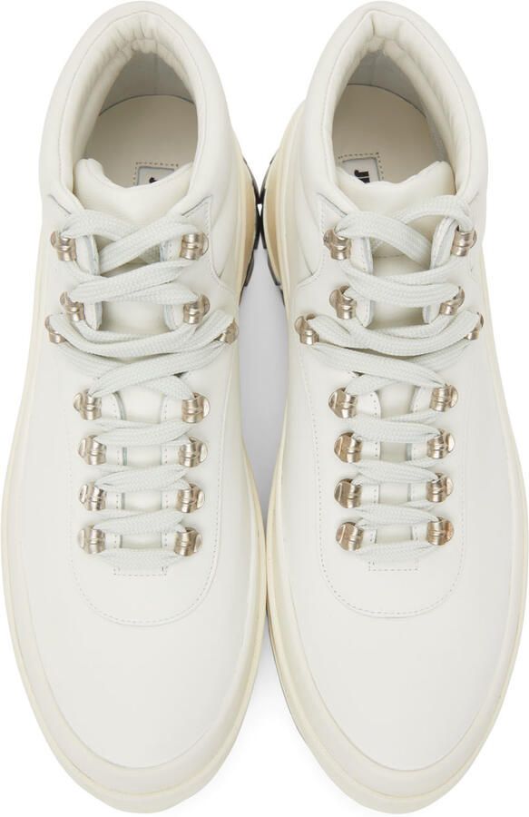 Jil Sander SSENSE Exclusive White Lace-Up Work Boots - Picture 3