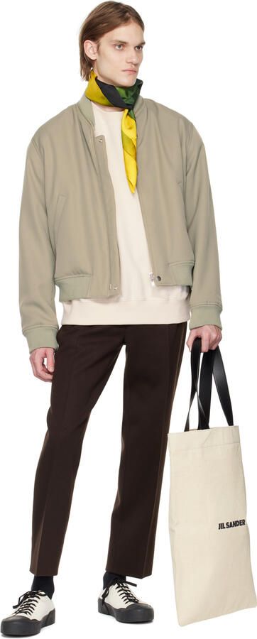 Jil Sander White & Black Canvas Sneakers - Picture 2