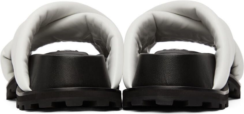 Jil Sander White Padded Slides - Picture 2
