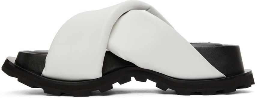 Jil Sander White Padded Slides - Picture 3