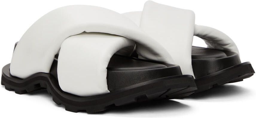 Jil Sander White Padded Slides