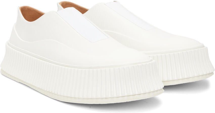 Jil Sander White Platform Sneakers - Picture 2