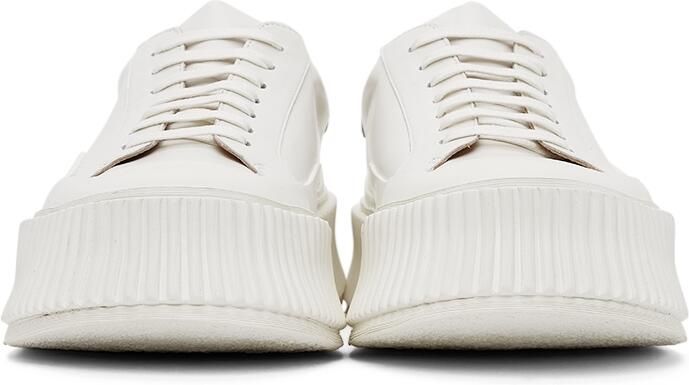 Jil Sander White Platform Sneakers - Picture 3