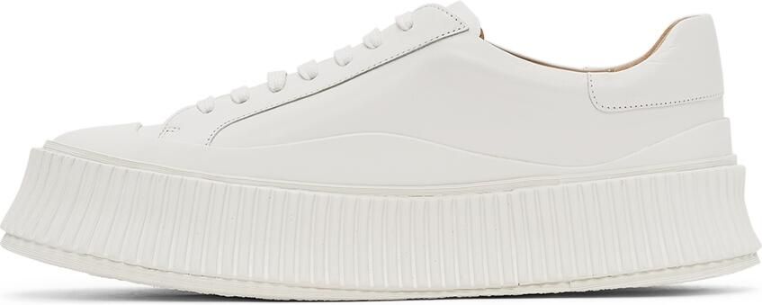 Jil Sander White Platform Sneakers - Picture 2