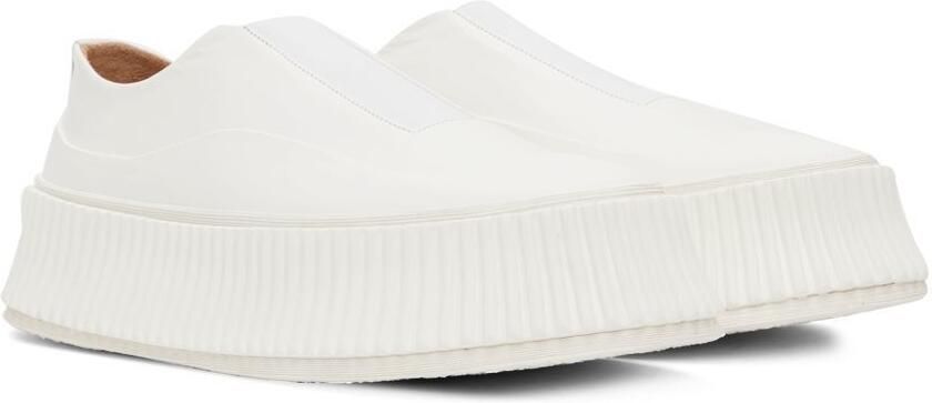 Jil Sander White Slip-On Platform Sneakers - Picture 2