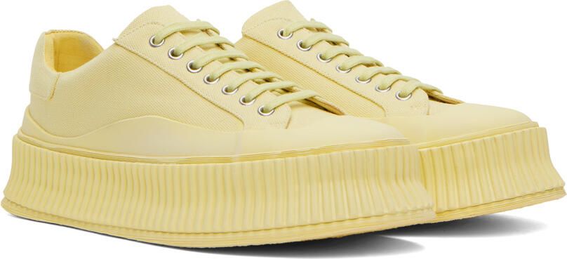 Jil Sander Yellow Platform Sneakers - Picture 3