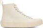 Jil Sander Off-White Cap Toe High-Top Sneakers - Thumbnail 1