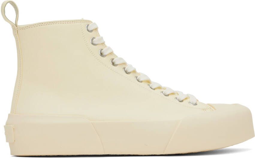 Jil Sander Off-White High-Top Sneakers