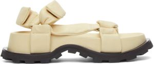 Jil Sander Off-White Leather Chunky Sole Sandals