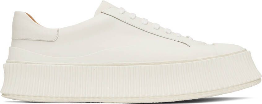 Jil Sander Off-White Leather Sneakers
