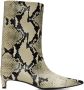 Jil Sander Off-White Pointed Toe Boots - Thumbnail 1