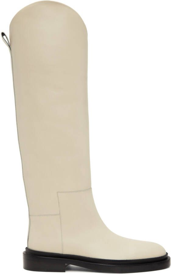 Jil Sander Off-White Riding Tall Boots