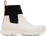 Jil Sander White Leather Chelsea Boots - Thumbnail 1