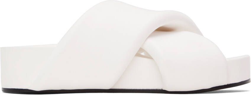 Jil Sander White Oversized Wrapped Sandals