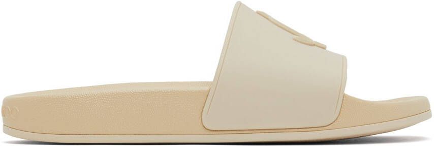 Jimmy Choo Port logo-plaque slides Neutrals - Picture 5