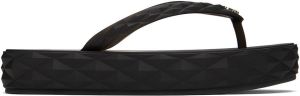 Jimmy Choo Black Diamond Flip Flops