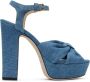 Jimmy Choo Blue Heloise 120 Heeled Sandals - Thumbnail 1