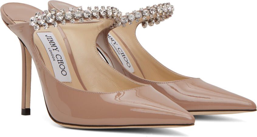 Jimmy Choo Beige Bing 100 Heels - Picture 2