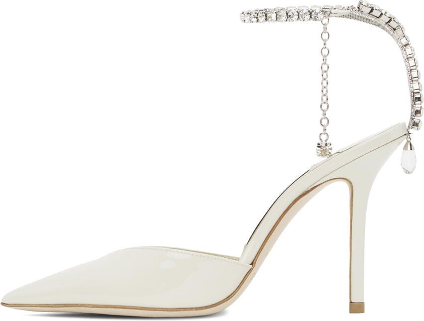 Jimmy Choo Beige Saeda 100 Heels - Picture 3