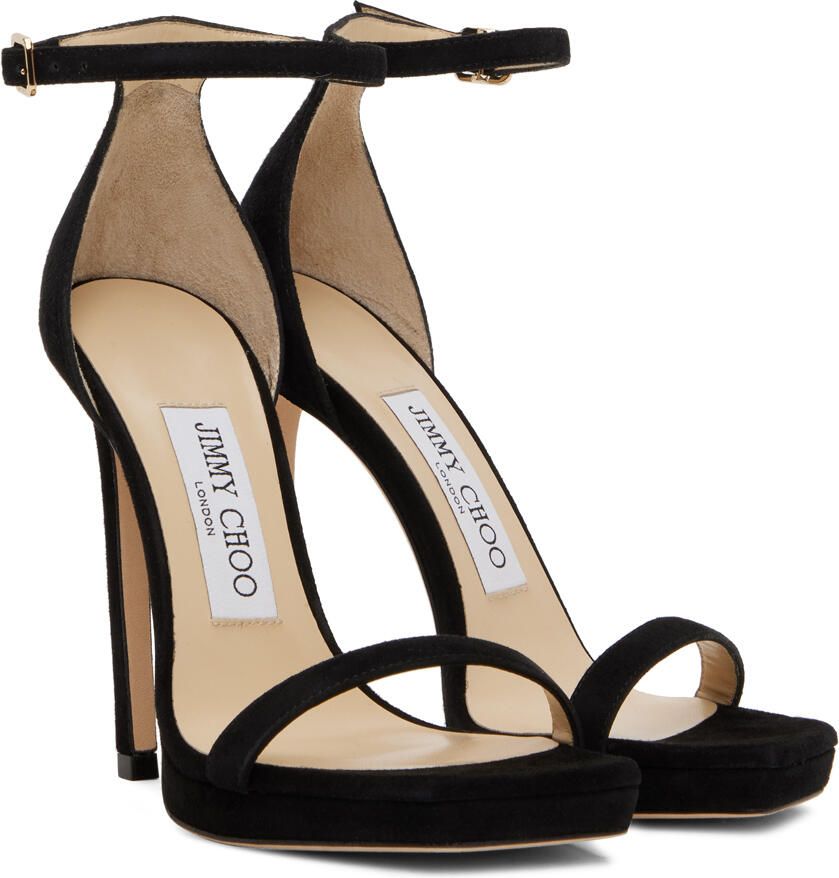 Jimmy Choo Black Alva 120 Heeled Sandals