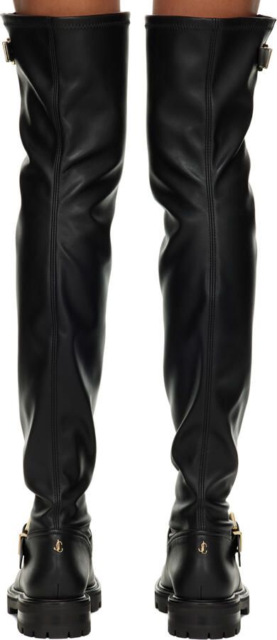 Jimmy Choo Black Biker II Tall Boots - Picture 2