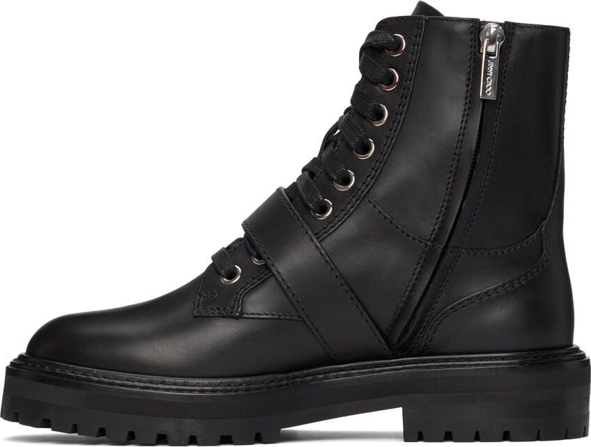Jimmy Choo Black Cora Flat Combat boots - Picture 3