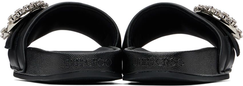 Jimmy Choo Fallon leather slides Black - Picture 2