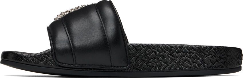 Jimmy Choo Fallon leather slides Black - Picture 3