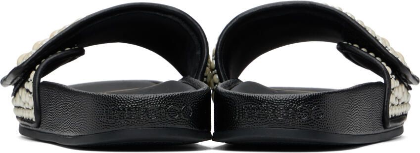 Jimmy Choo Black Fitz Slides