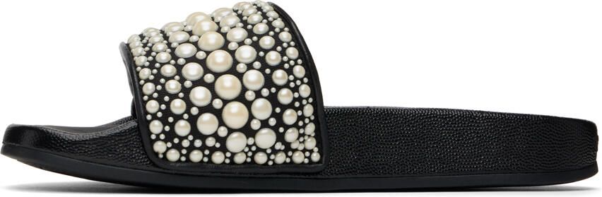 Jimmy Choo Black Fitz Slides - Picture 3