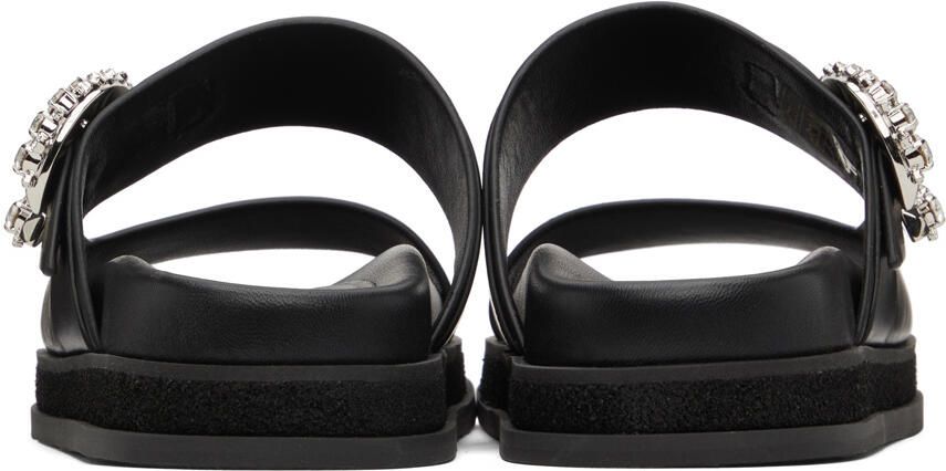 Jimmy Choo Black Marga Flat Sandals