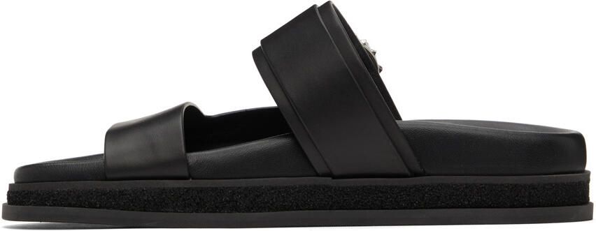 Jimmy Choo Black Marga Flat Sandals - Picture 3