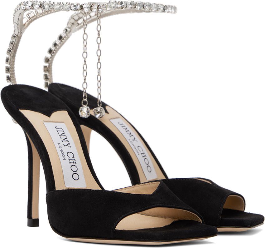 Jimmy Choo Black Saeda 100 Sandals - Picture 2