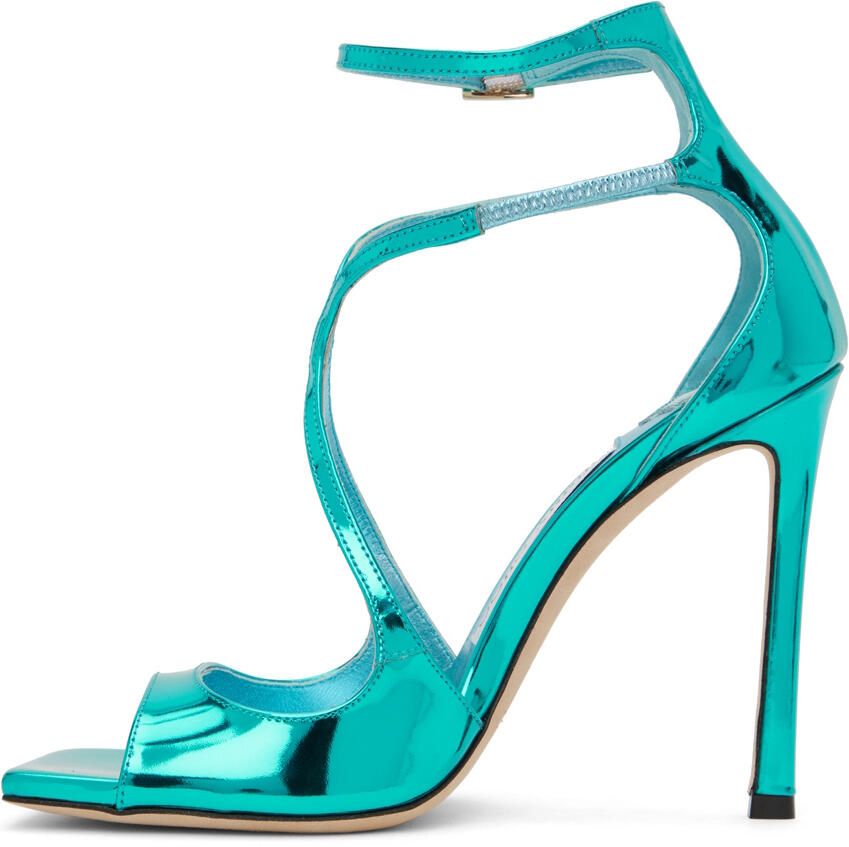 Jimmy Choo Blue Azia 110 Heeled Sandals - Picture 3