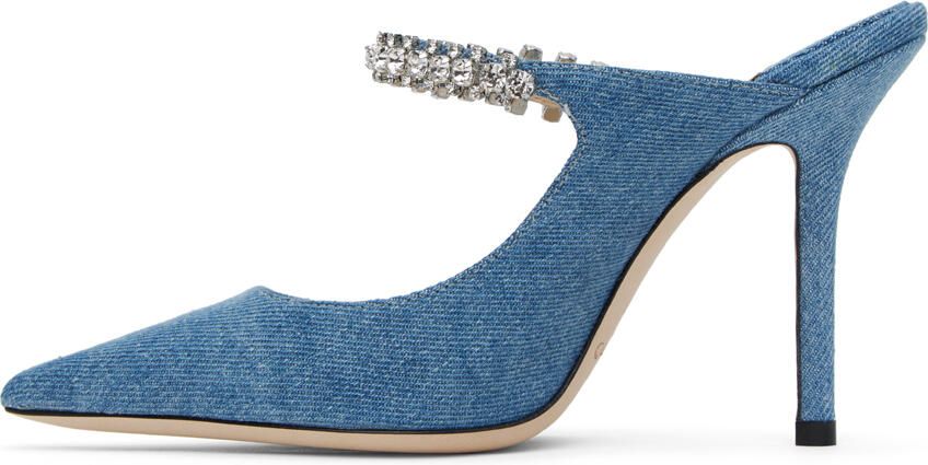 Jimmy Choo Blue Bing 100 Heels - Picture 3
