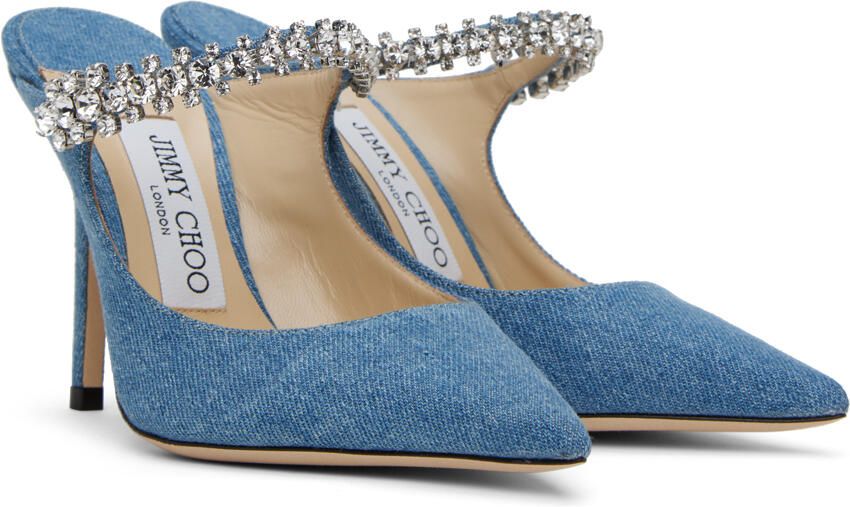 Jimmy Choo Blue Bing 100 Heels - Picture 2