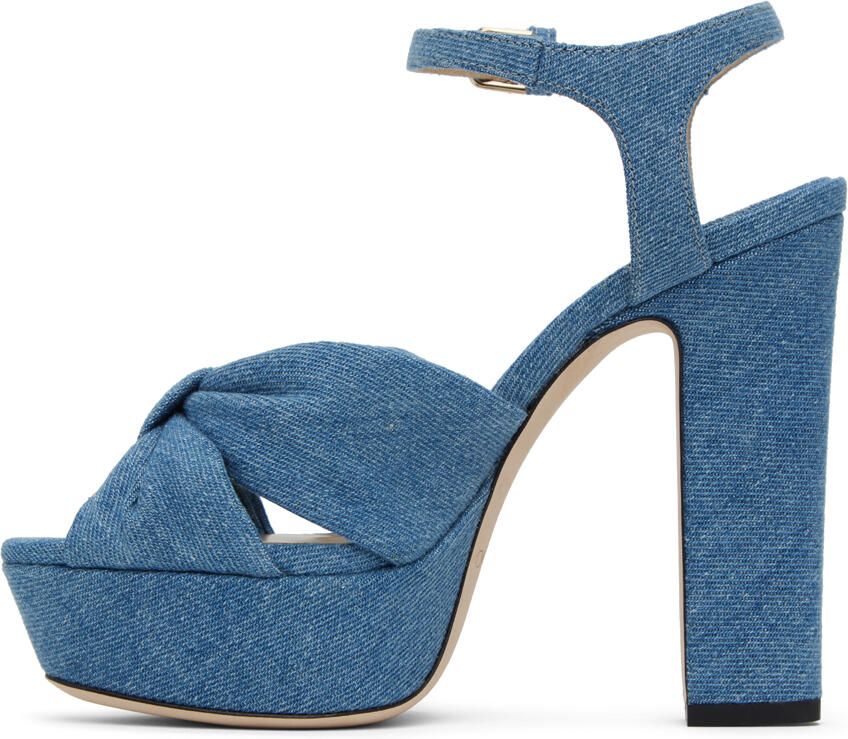 Jimmy Choo Blue Heloise 120 Heeled Sandals - Picture 2