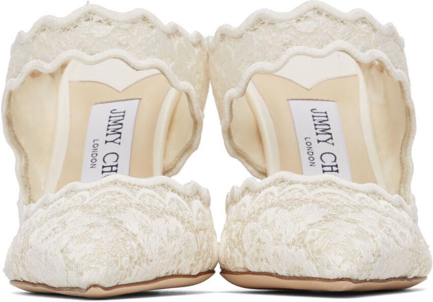 Jimmy Choo Off-White Avri 90 Heels - Picture 2