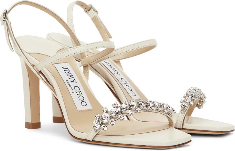 Jimmy Choo Off-White Meira 85 Heeled Sandals - Picture 3