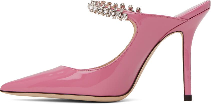 Jimmy Choo Bing 100mm crystal-embellished mules Pink - Picture 3