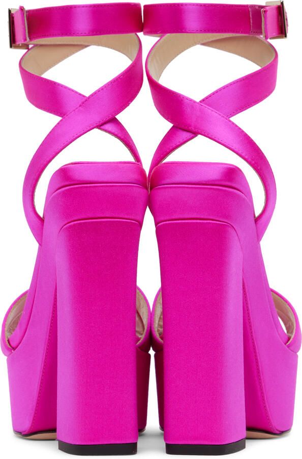 Jimmy Choo Pink Gaia Platform Sandals - Picture 3
