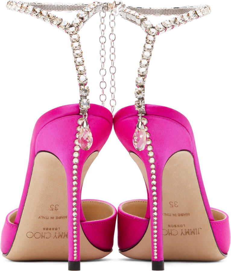 Jimmy Choo Pink Saeda 100 Heels