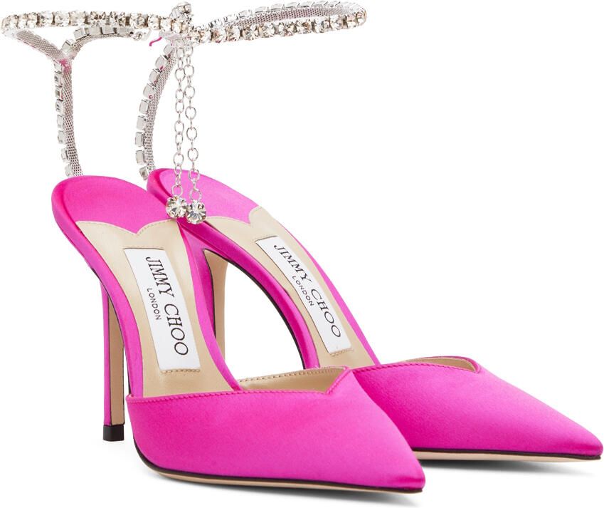 Jimmy Choo Pink Saeda 100 Heels - Picture 2