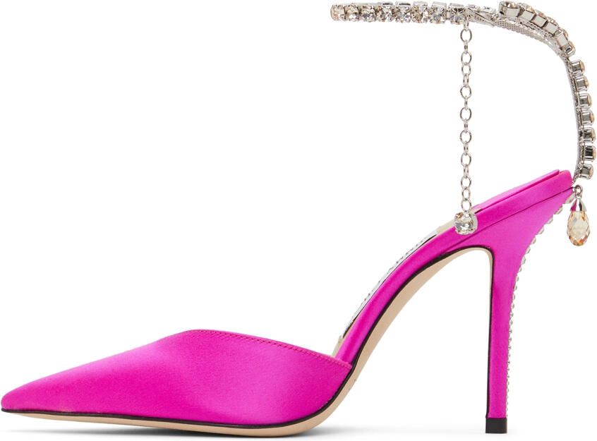 Jimmy Choo Pink Saeda 100 Heels - Picture 3