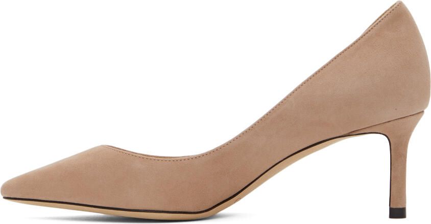 Jimmy Choo Pink Suede Romy 60 Heels - Picture 2