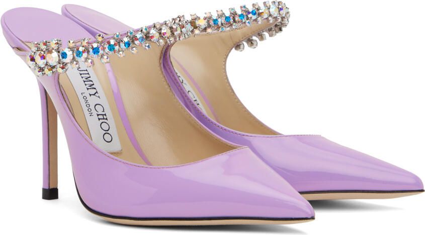 Jimmy Choo Purple Bing 100 Heels - Picture 2